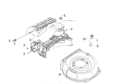 Deck Assembly Diagram and Parts List for SC500EZ (12ACC6M6710)(2017) Cub Cadet Lawn Mower